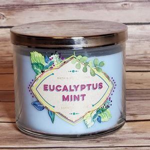 NEW BATH & BODY WORKS EUCALYPTUS 3-WICK CANDLE